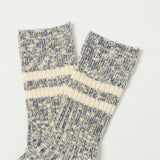 RoToTo OG Cotton Slub Stripe Sock - Navy