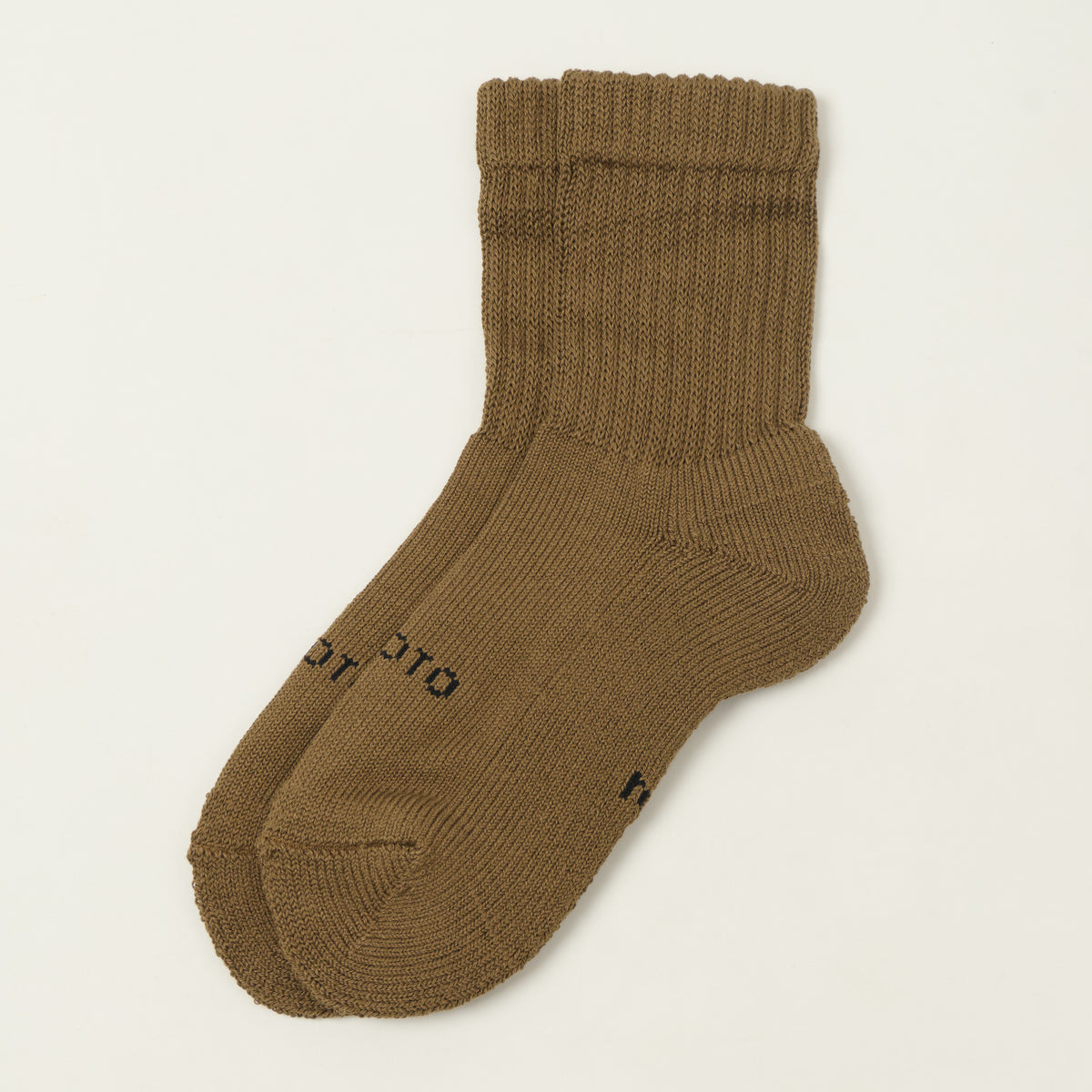 RoToTo Organic Daily 3 Pack Mini Crew Sock - Khaki Tones