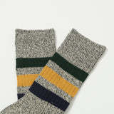 RoToTo Park Stripe Sock - Dark Grey