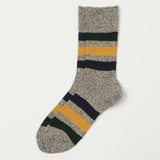 RoToTo Park Stripe Sock - Dark Grey