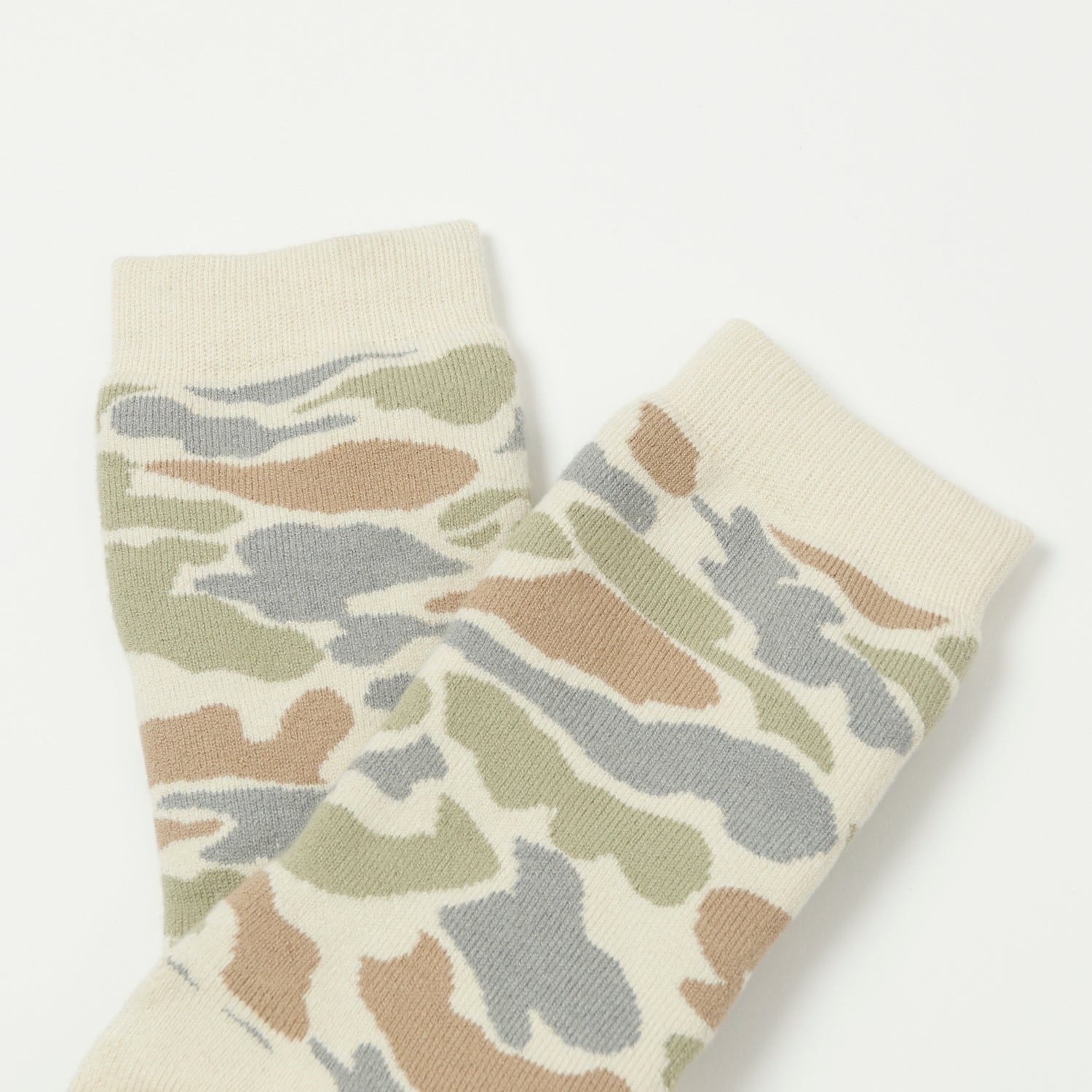 RoToTo Pile Camo Crew Sock - Pastel