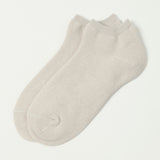 RoToTo Washi Pile Short Sock - Light Grey