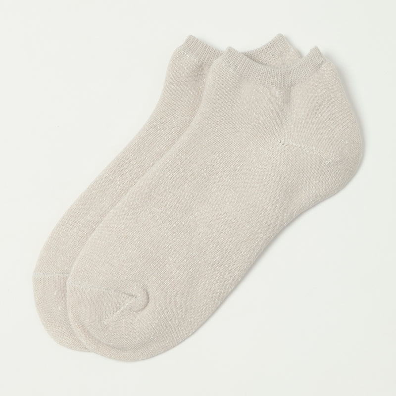 RoToTo Washi Pile Short Sock - Light Grey