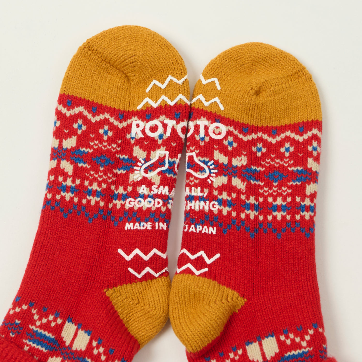 Rototo Comfy Room Socks Snow Flake - Red