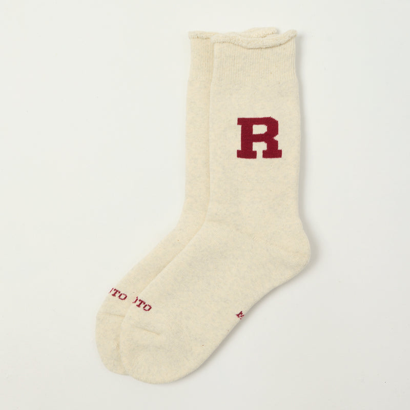 RoToTo Raffy Sweat Socks R Logo - Dark Red