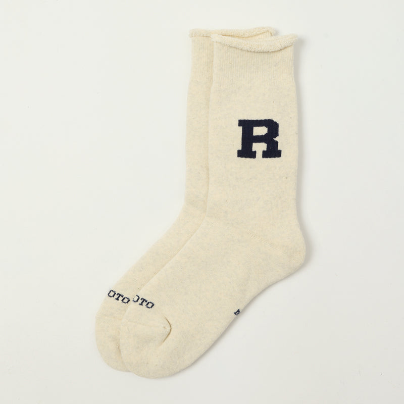 RoToTo Raffy Sweat Socks R Logo - Navy