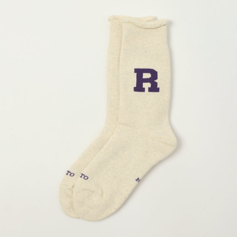 RoToTo Raffy Sweat Socks R Logo - Purple