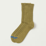 RoToTo Chunky Ribbed Crew Sock - Olive