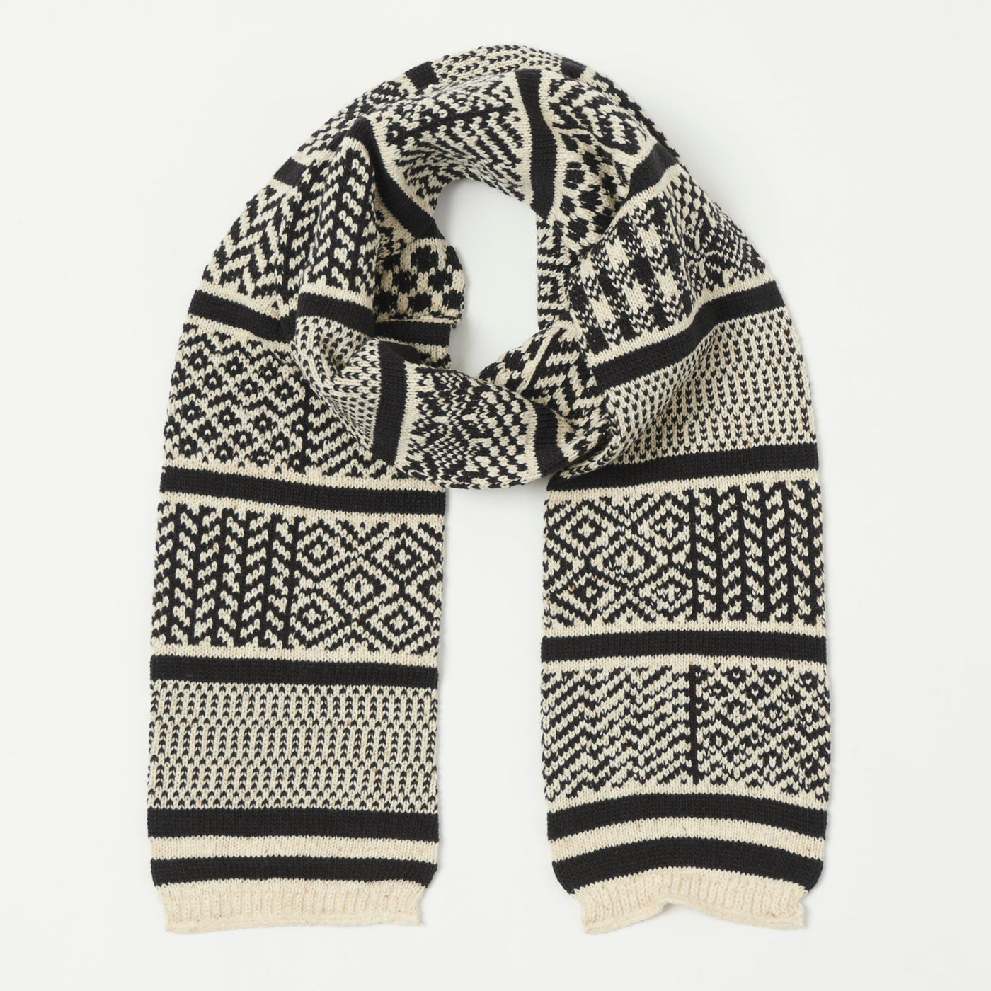 RoToTo Sockstole Scarf - Ivory/Black
