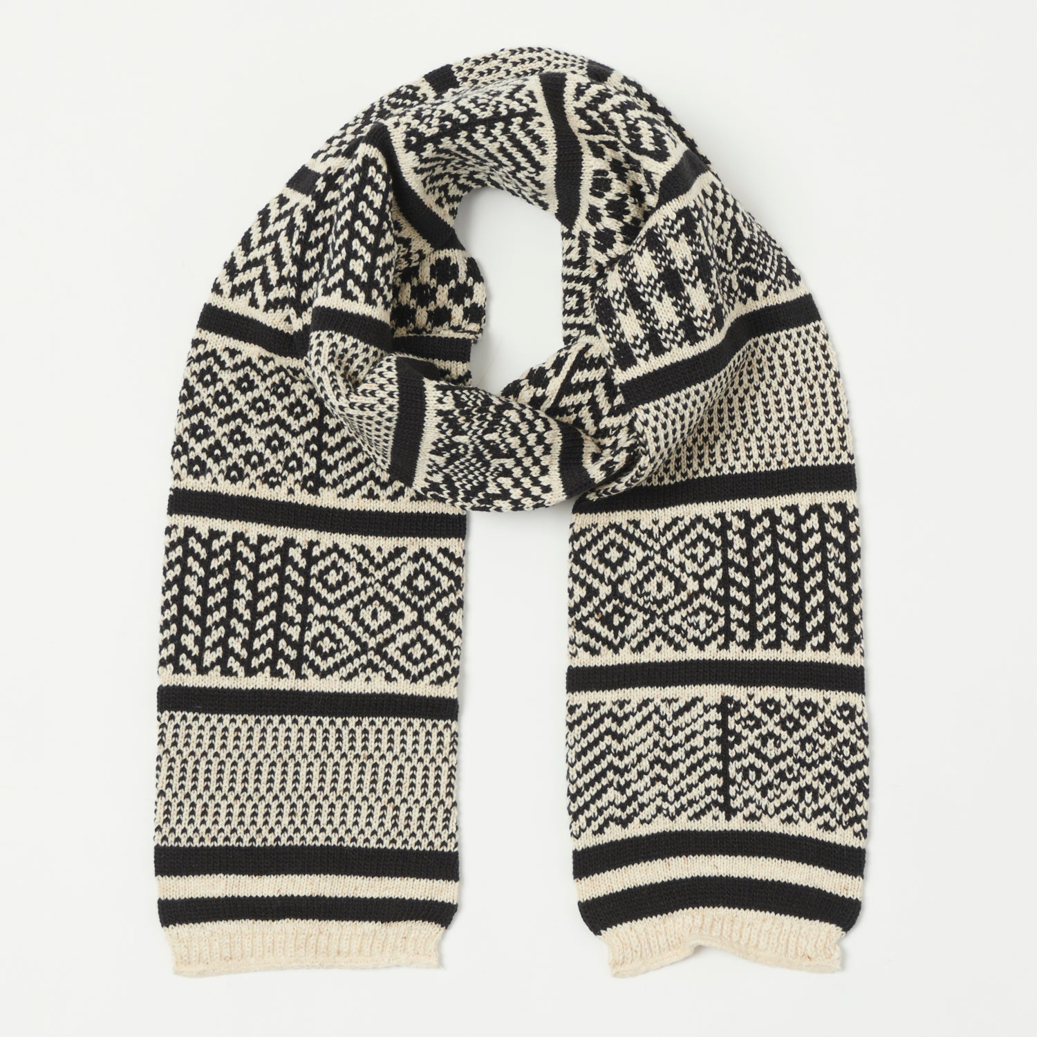 RoToTo Sockstole Scarf - Ivory/Black
