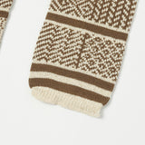 RoToTo Sockstole Scarf - Ivory/Greyish Brown