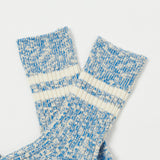 RoToTo OG Cotton Slub Stripe Sock - Blue