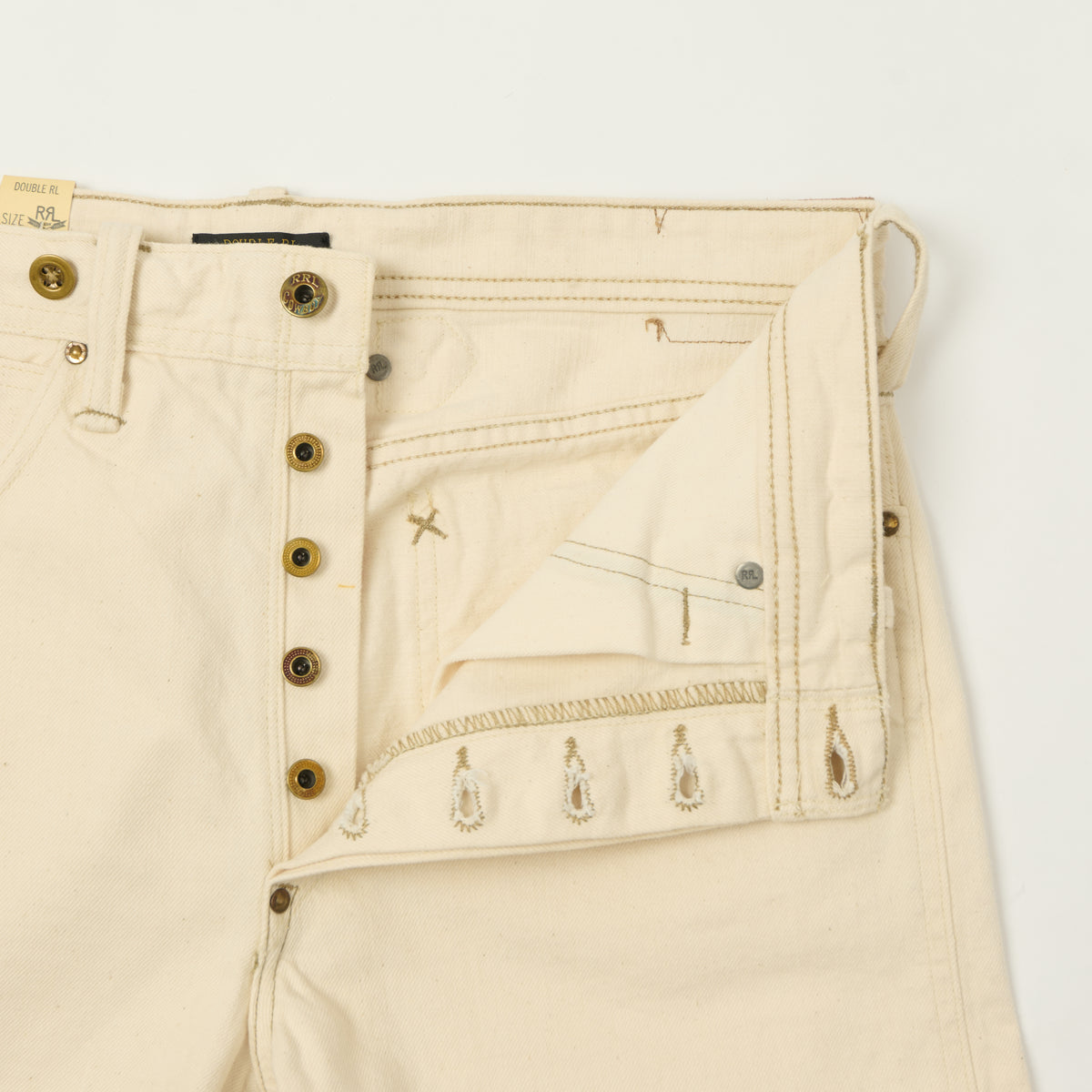 RRL '131 Cowboy' Overalls Straight Leg Jean - Ecru