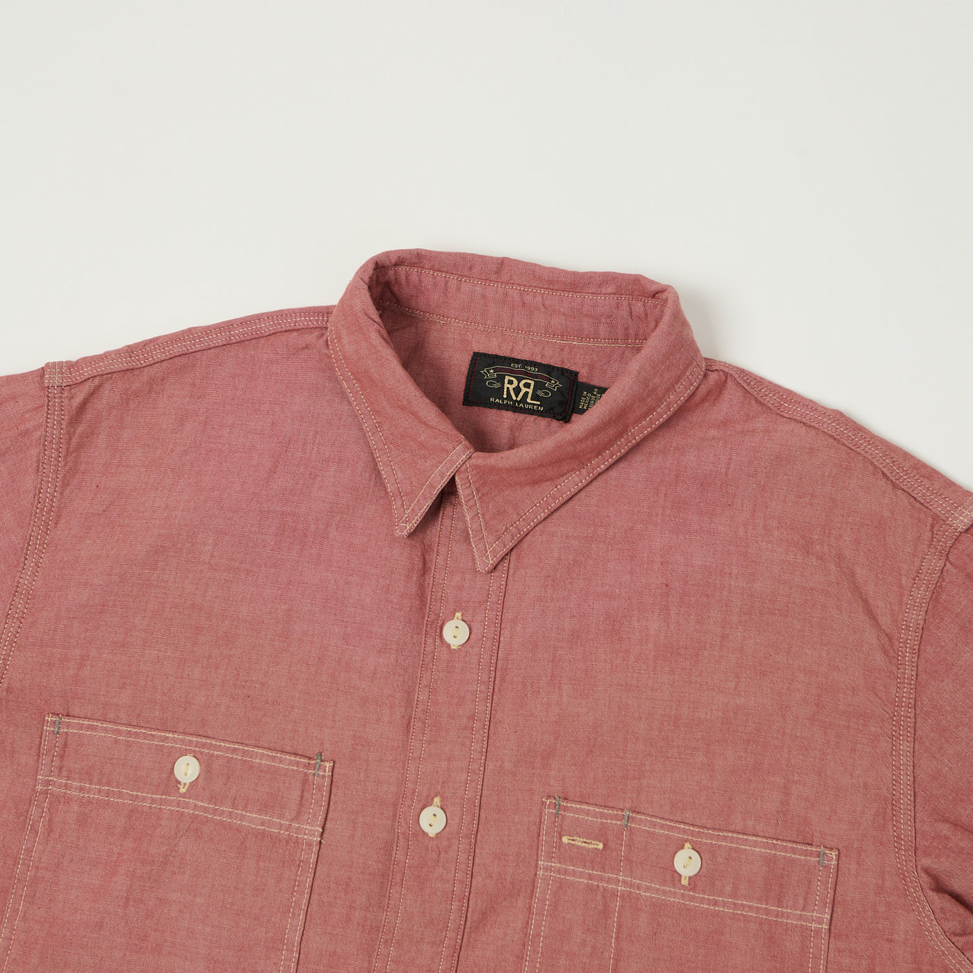 RRL Selvedge-Detailed Chambray Workshirt - Red