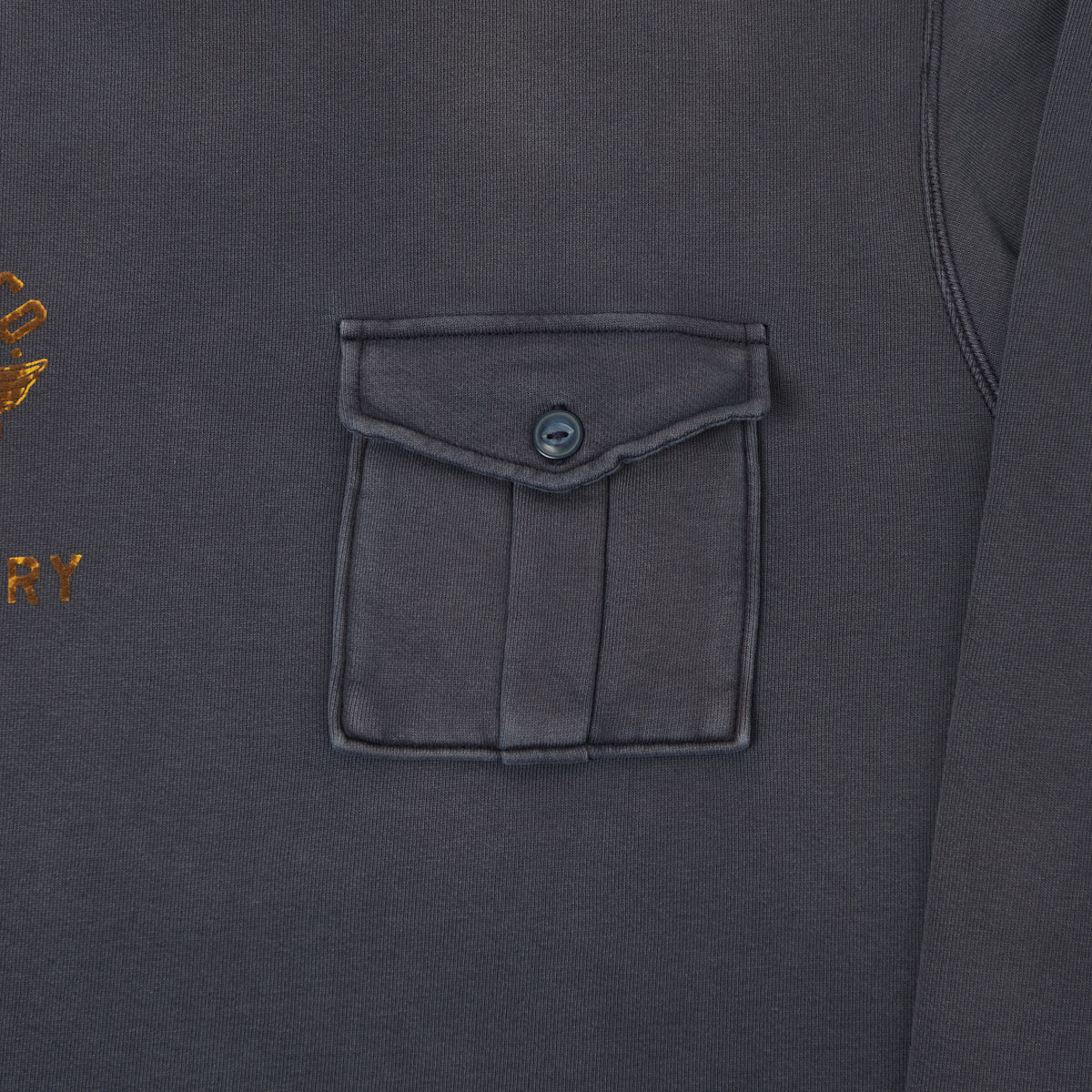 RRL 'Air Auxiliary' French Terry Graphic Sweatshirt - Navy