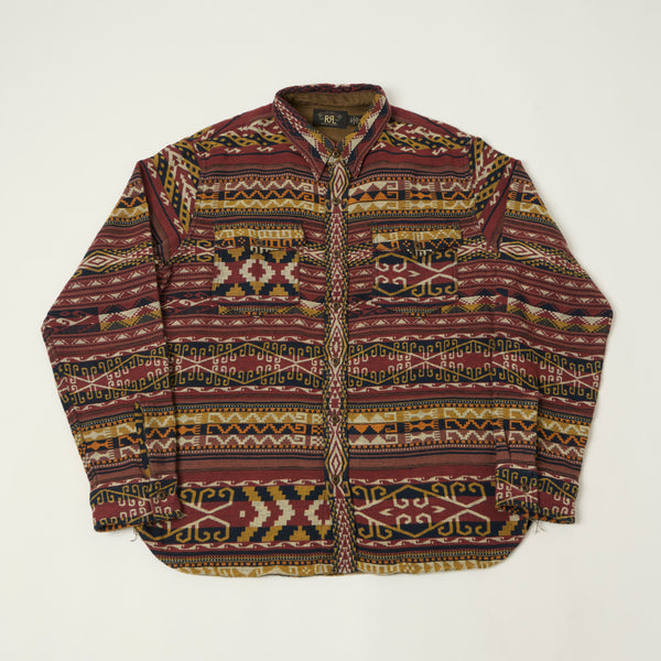 RRL Aztec Jacquard Work Shirt - Red/Multi