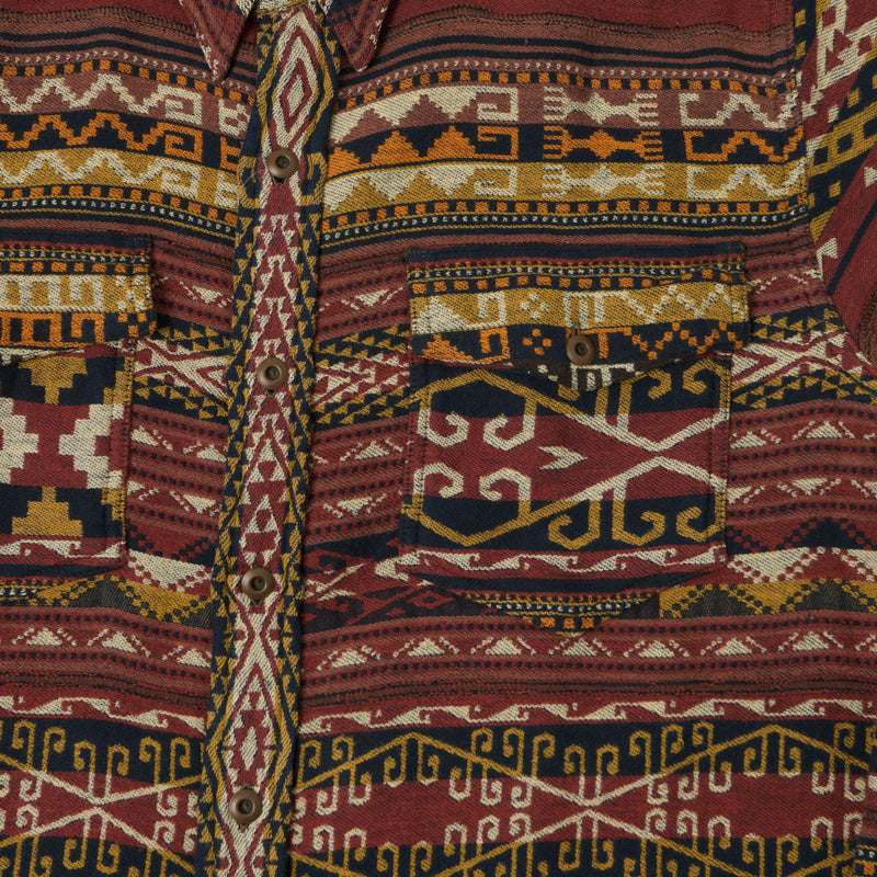 RRL Aztec Jacquard Work Shirt - Red/Multi