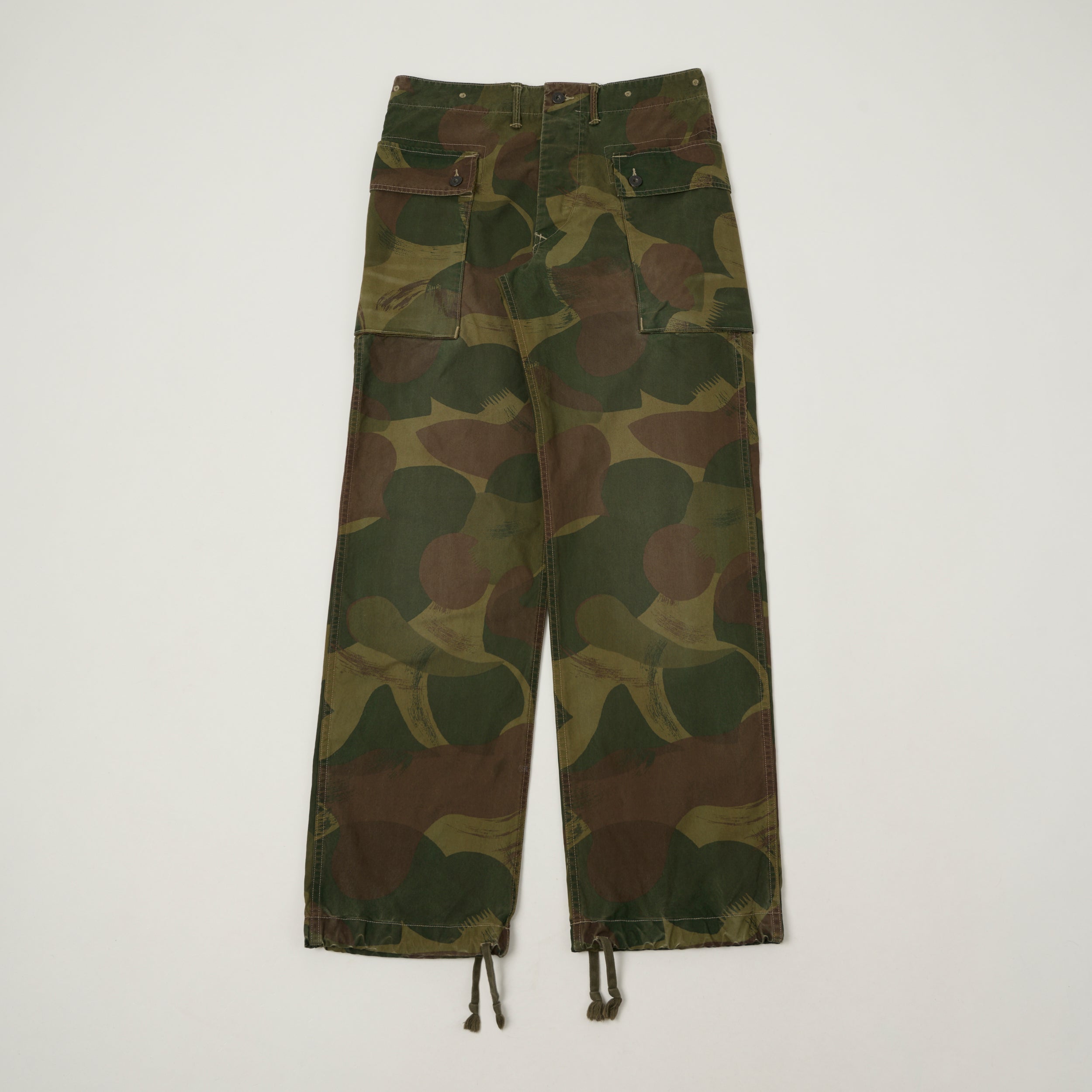 RRL Camo Poplin Cargo Field Trouser - Olive CGO