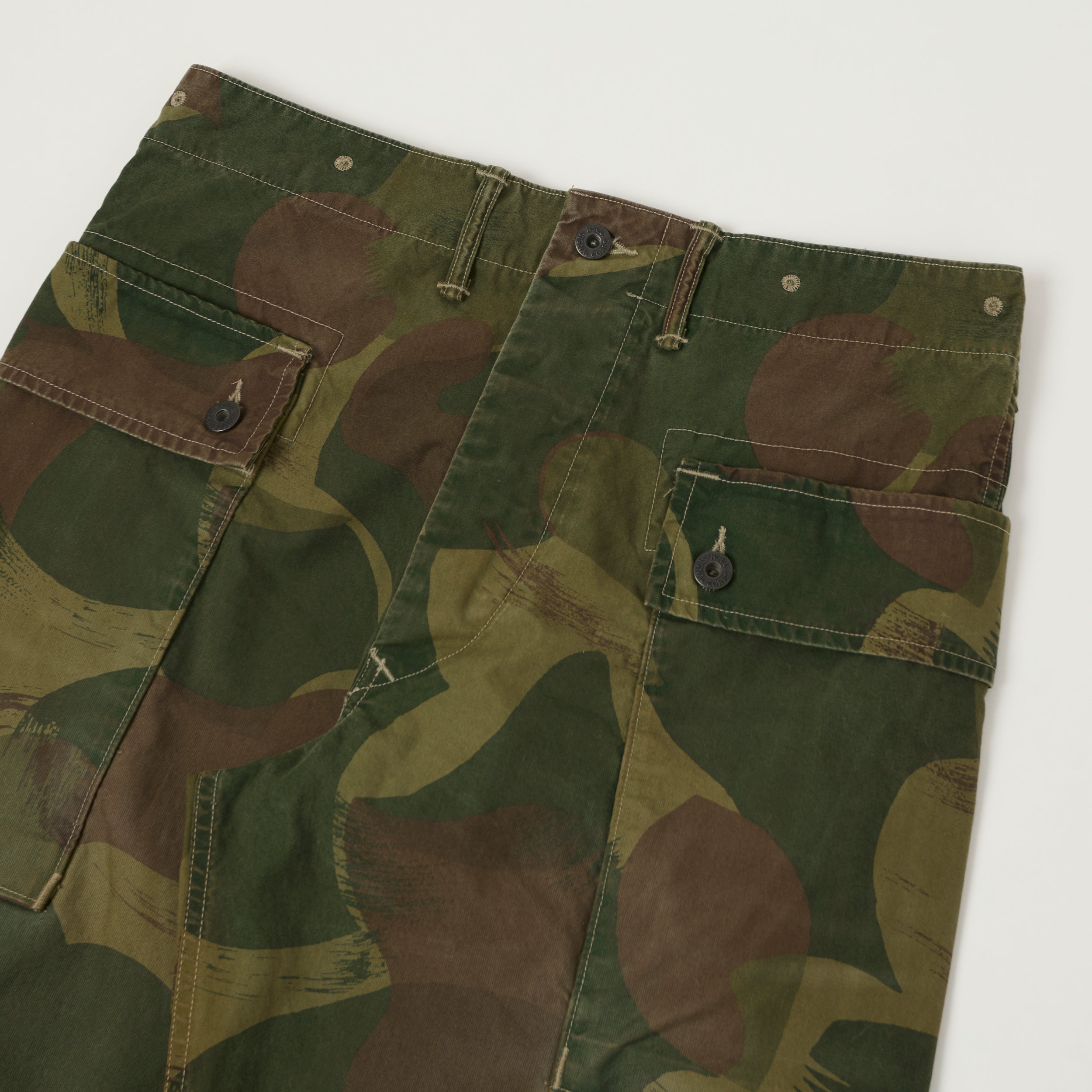 RRL Camo Poplin Cargo Field Trouser - Olive CGO