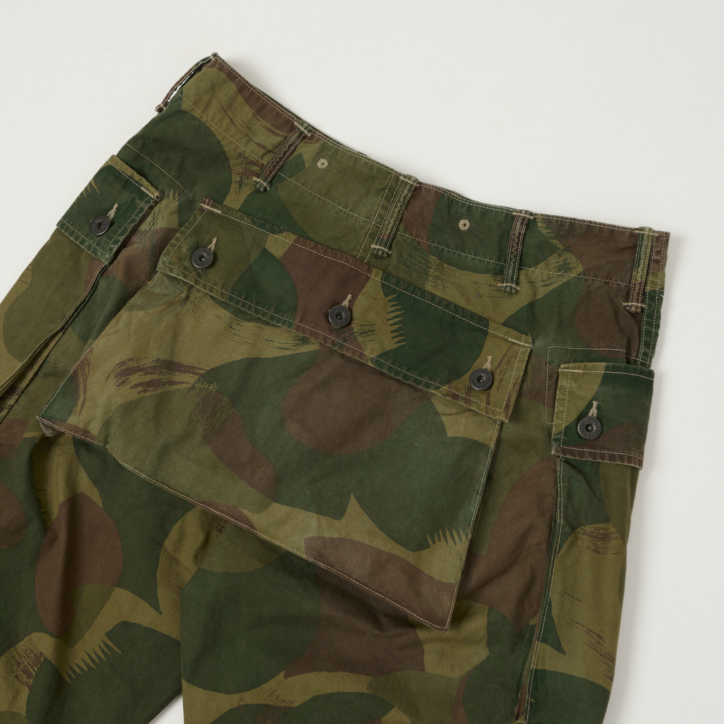 RRL Camo Poplin Cargo Field Trouser - Olive CGO