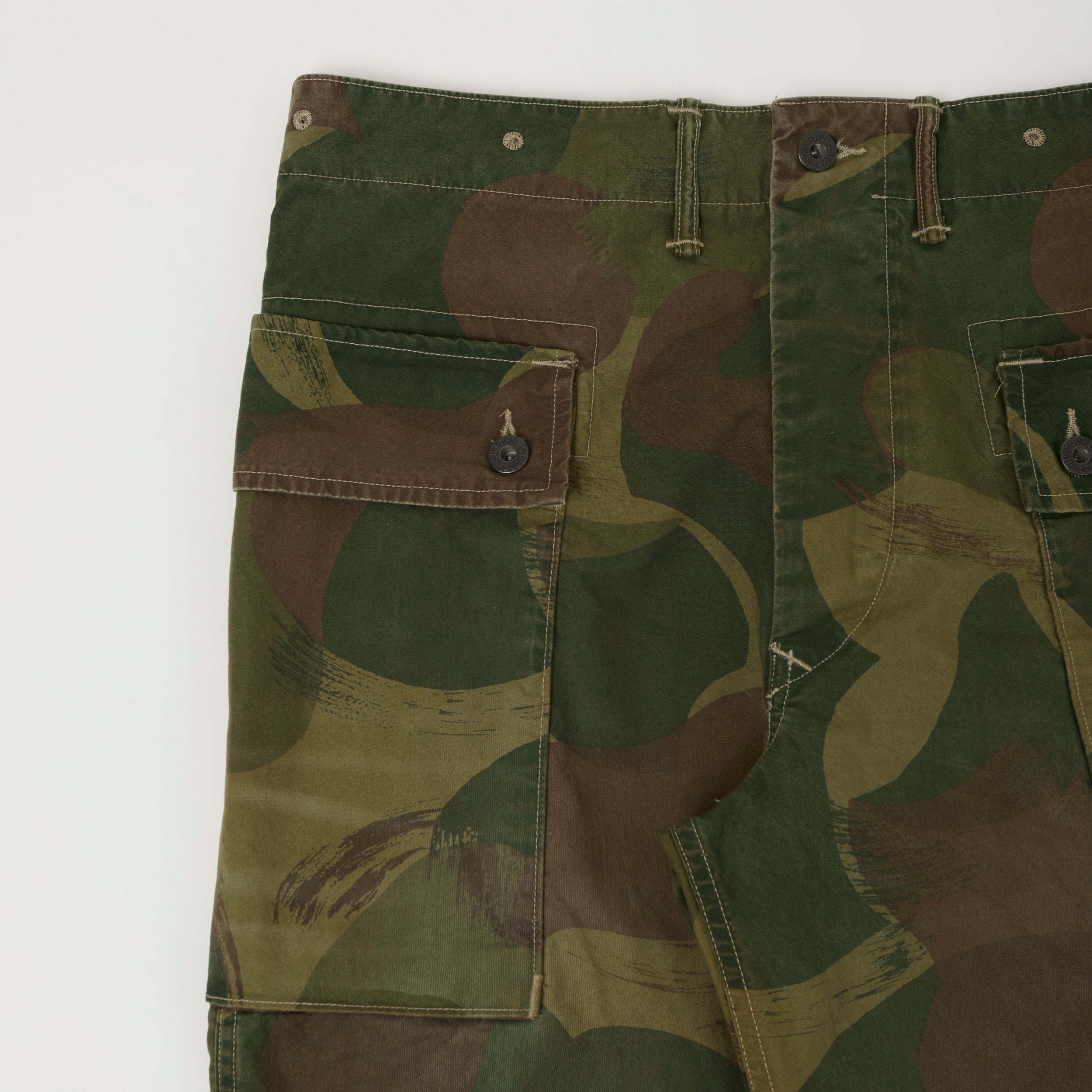 RRL Camo Poplin Cargo Field Trouser - Olive CGO
