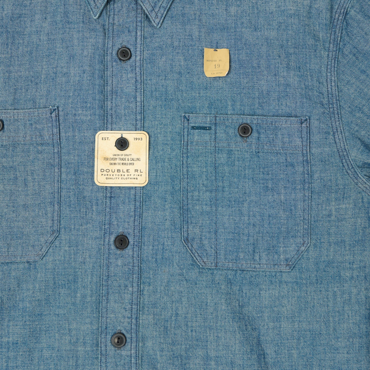 トップス RRL HUDSON CHAMBRAY WORK SHIRTS size S RRL HUDSON CHAMBRAY WORK SHIRTS size S