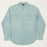 RRL Slim Fit Chambray Western Shirt - Davey Wash