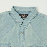 RRL Slim Fit Chambray Western Shirt - Davey Wash