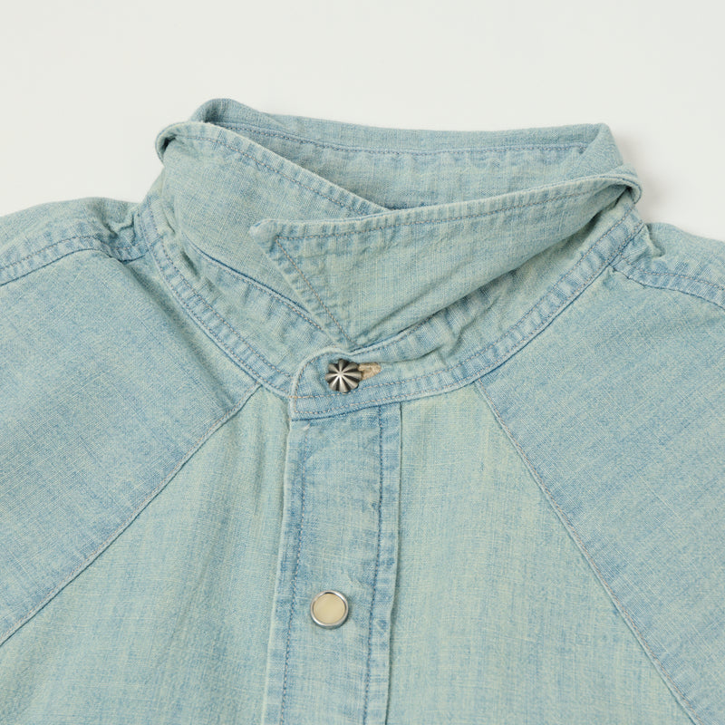 RRL Slim Fit Chambray Western Shirt - Davey Wash