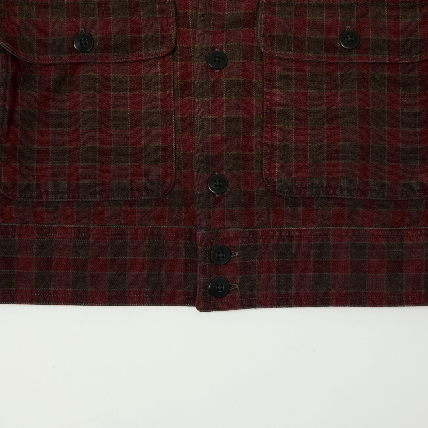 RRL Plaid Lightweight Shirt Jacket - Red/Black