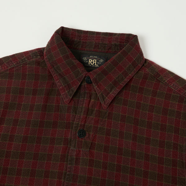 RRL Checked Woven Shirt Jacket - Red/Black