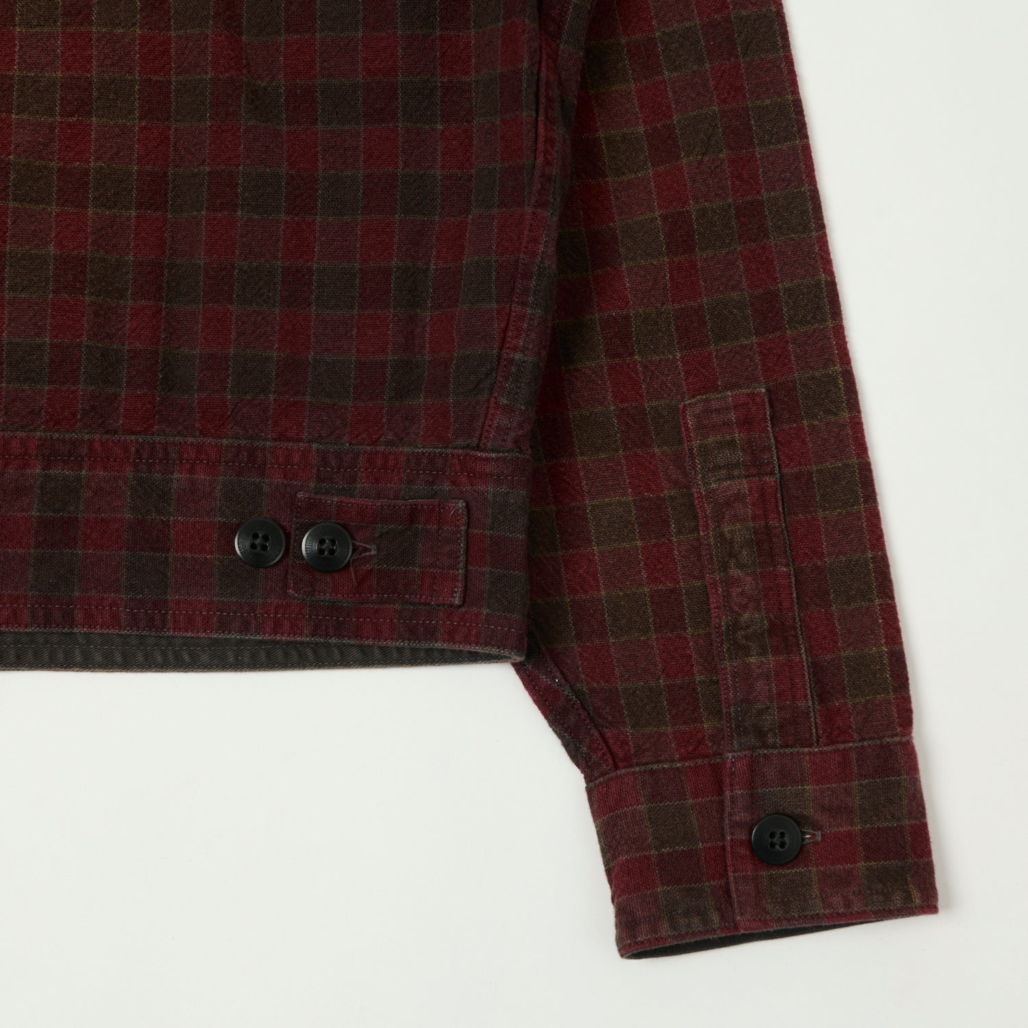 RRL Plaid Lightweight Shirt Jacket - Red/Black