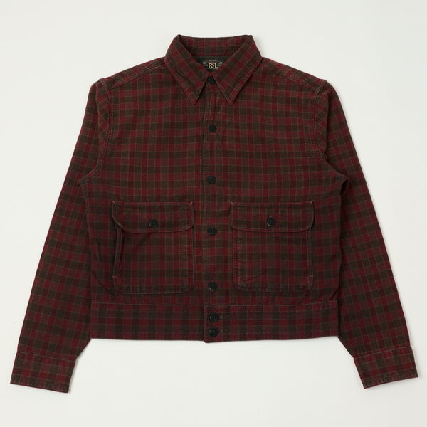 RRL Checked Woven Shirt Jacket - Red/Black