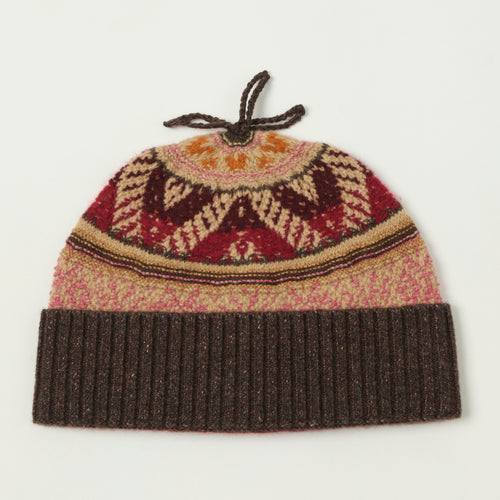 RRL Cold Weather Jacquard Watch Cap - Red/Multi