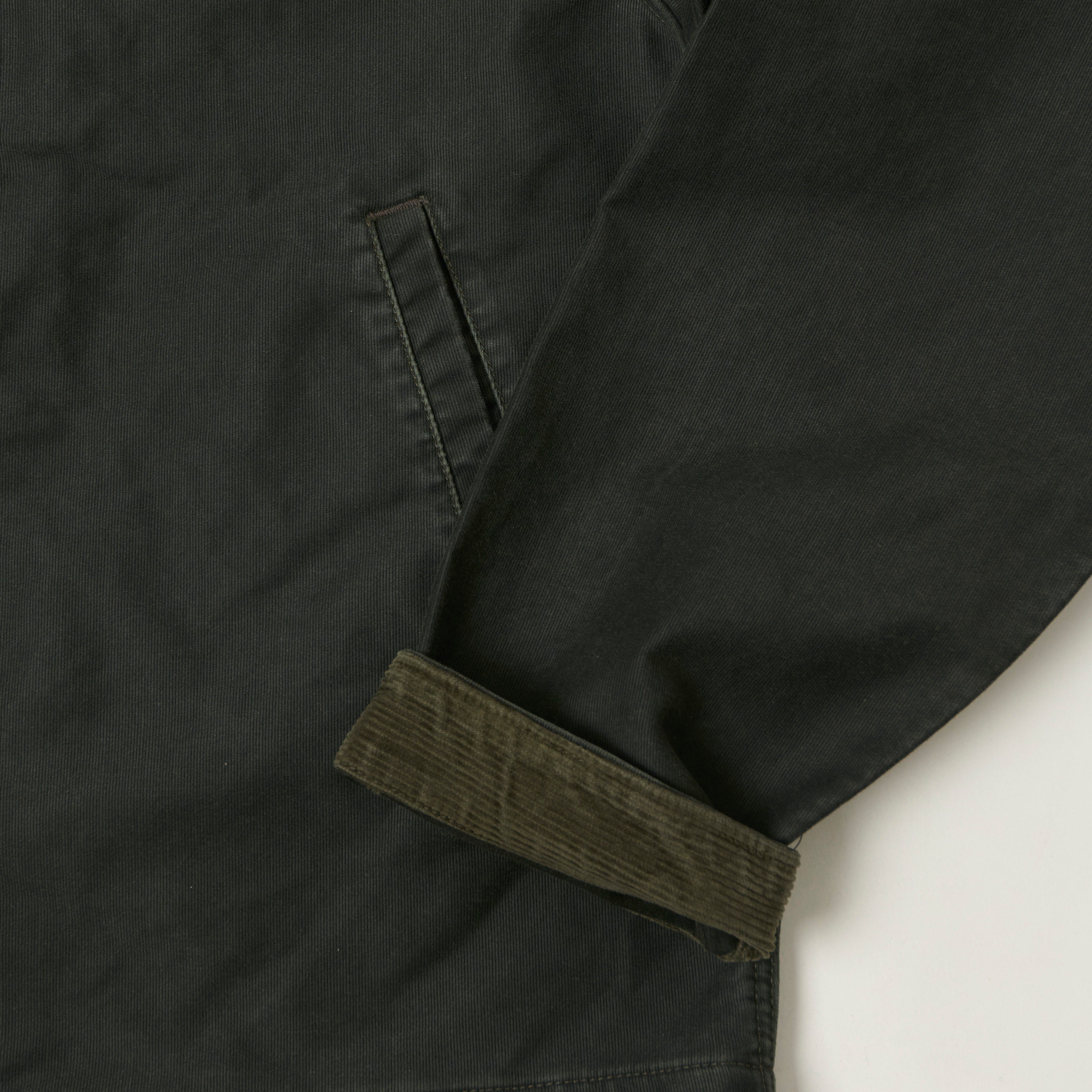 RRL Corduroy-Collar Deck Jacket - Faded Black