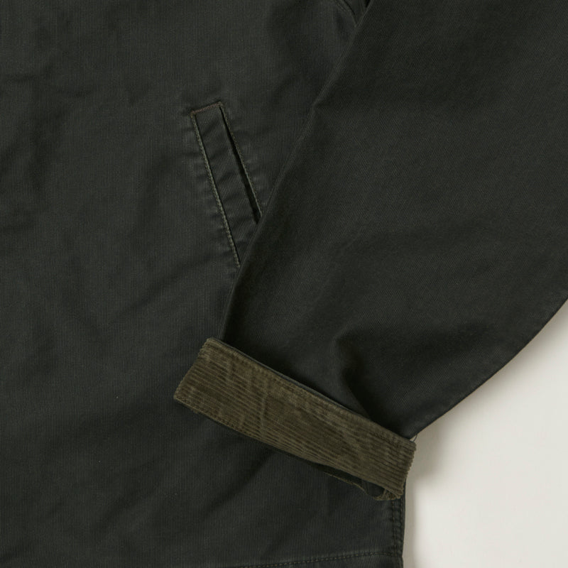 RRL Corduroy-Collar Deck Jacket - Faded Black