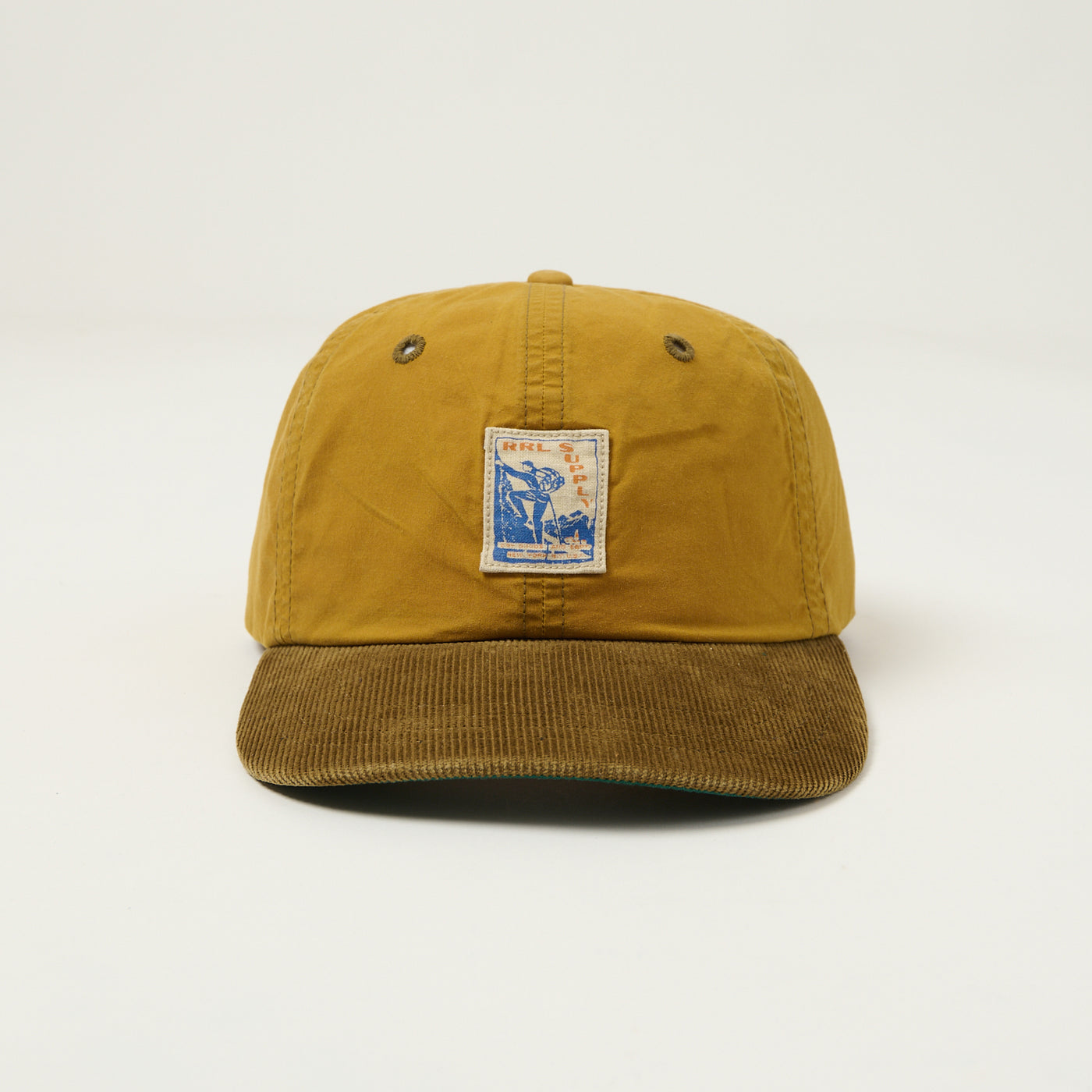 RRL Corduroy Bill Oilcloth Ball Cap - Mustard