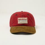 RRL Corduroy Bill Oilcloth Ball Cap - Vintage Red