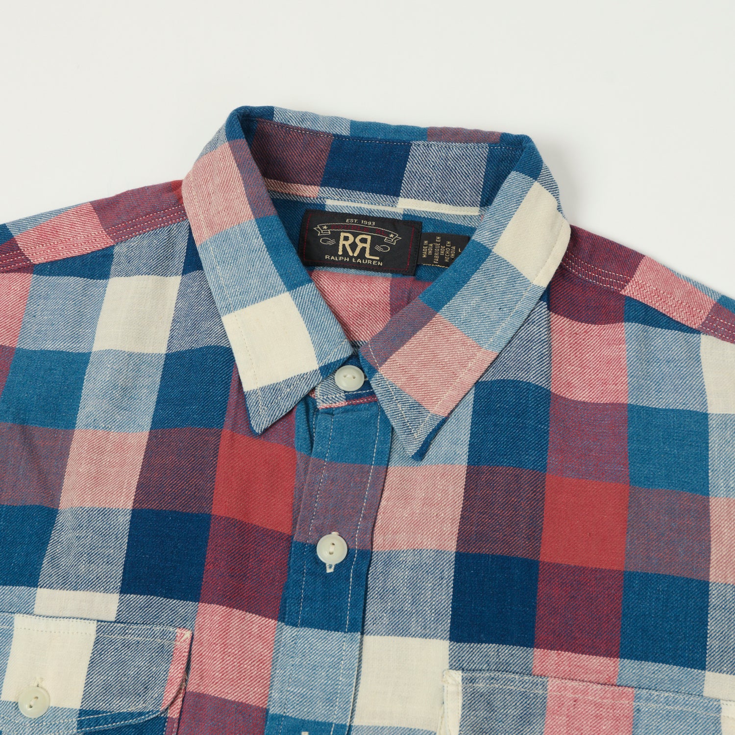 RRL Plaid Cotton-Linen Workshirt - Red/Indigo – SON OF A STAG