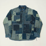 RRL Indigo Patchwork Shirt - Blue