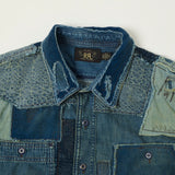 RRL Indigo Patchwork Shirt - Blue