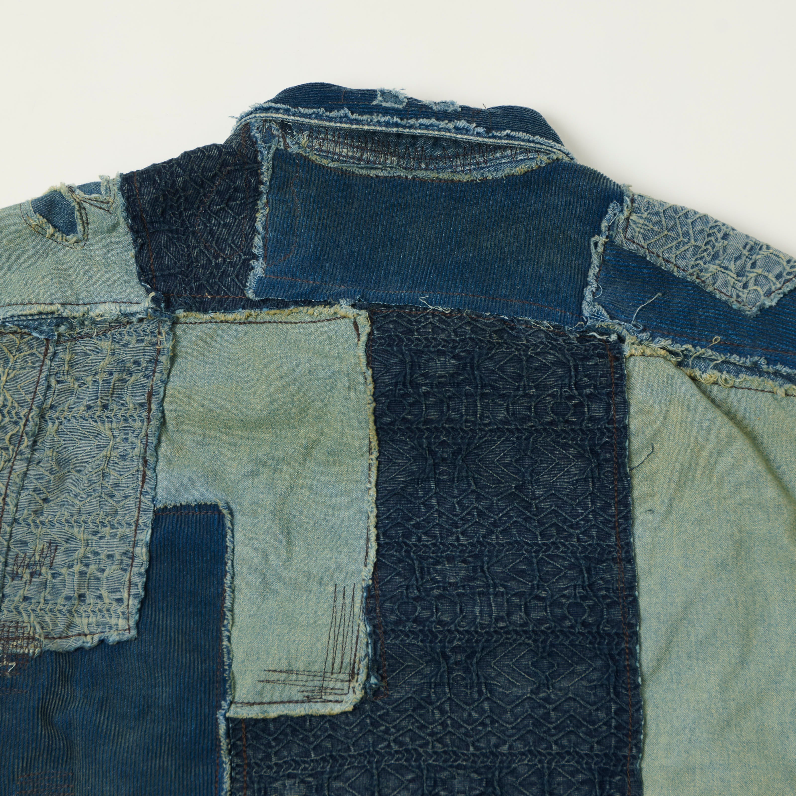 RRL Indigo Patchwork Shirt - Blue