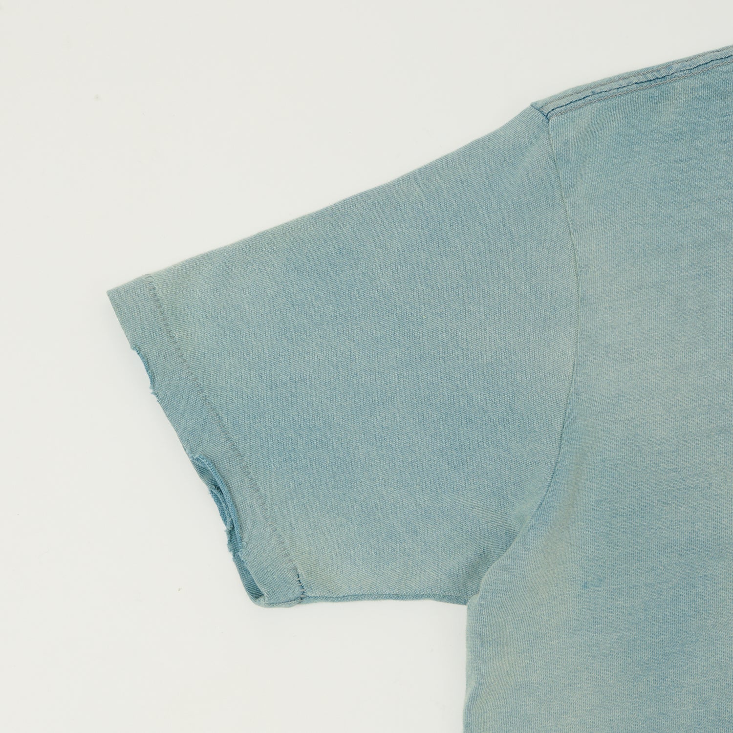 RRL Distressed Jersey Graphic T-Shirt - Washed Indigo