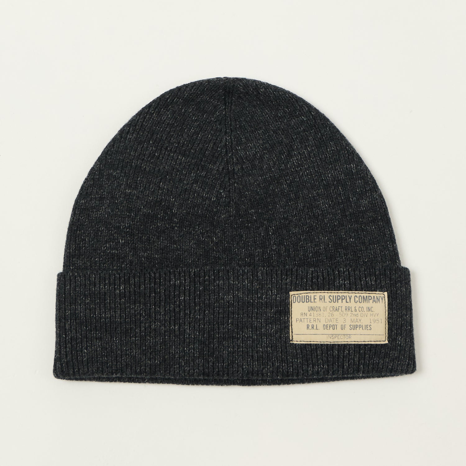 RRL Cotton Watch Cap - Black Indigo