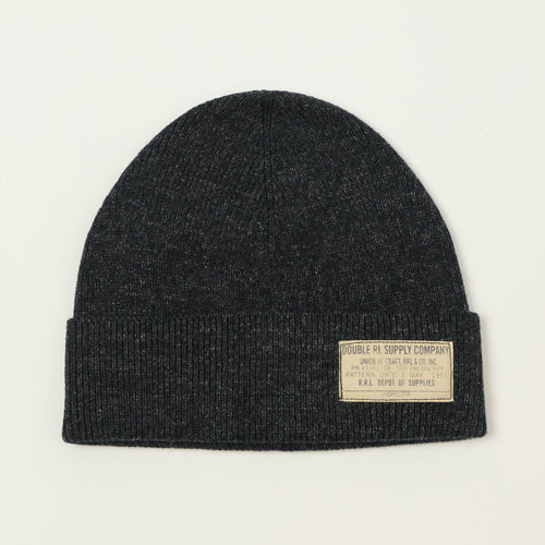RRL Cotton Watch Cap - Black Indigo