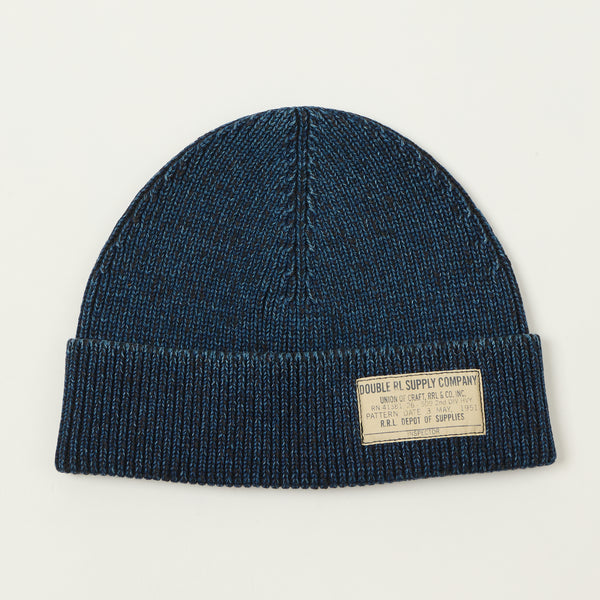 RRL Cotton Watch Cap - Indigo