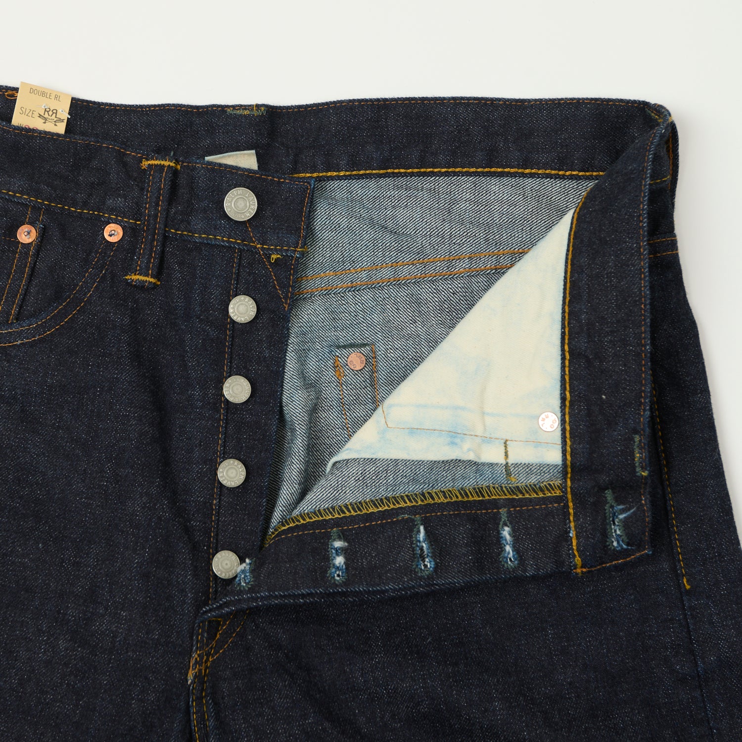 RRL 5-Pocket East-West Selvedge Wide Straight Jean - One Wash
