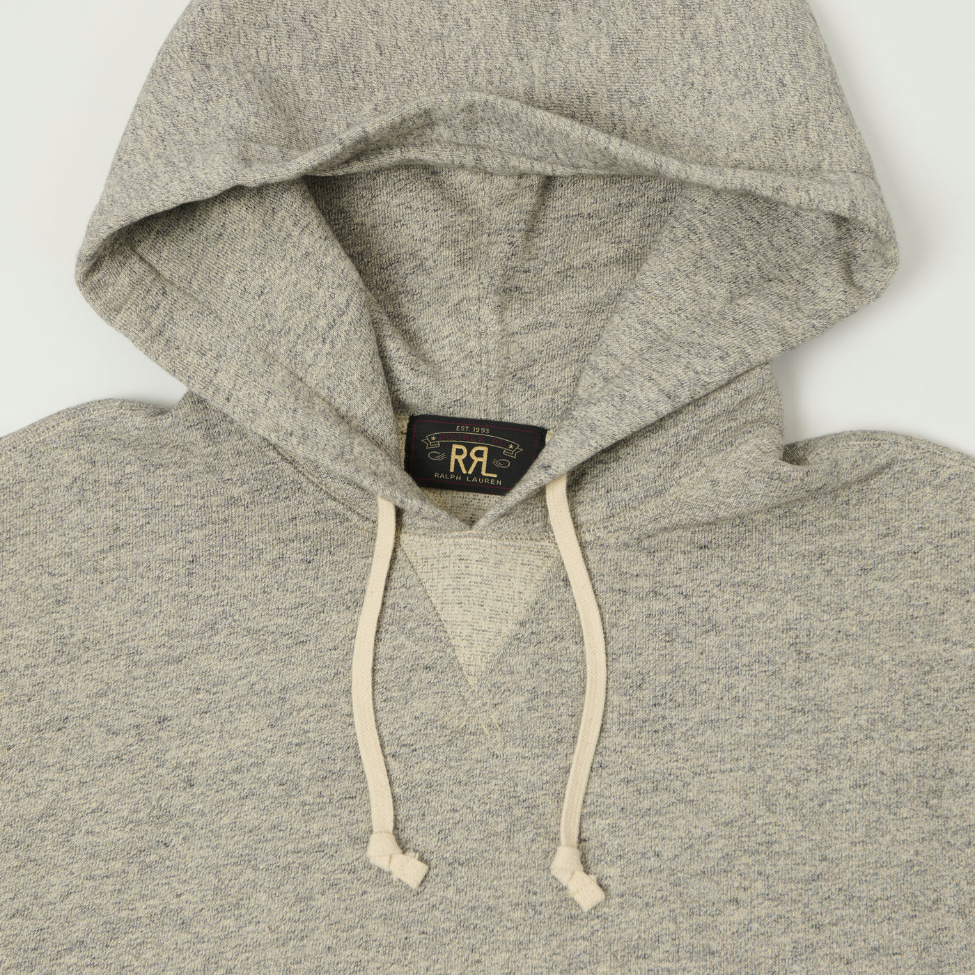 RRL Athletic Fleece Hoodie - Heather Grey