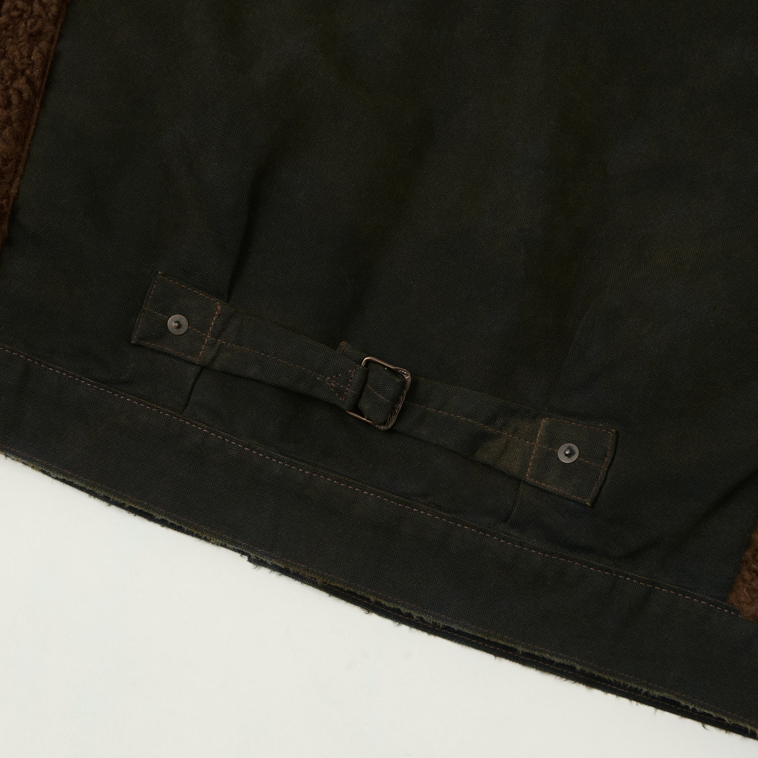 RRL Fleece-Panelled Canvas Jacket Vintage - Black/Brown