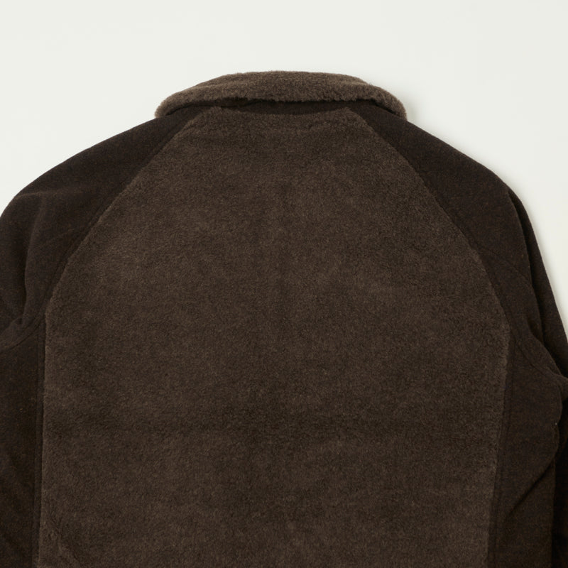 RRL Fleece-Panelled Jacquard Jacket - Brown
